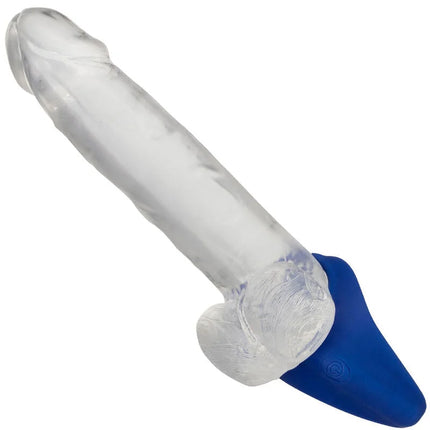 Clear silikon dildo mit blauem fuß von calexotics admiral dammmassager blau für angenehme stimulierung