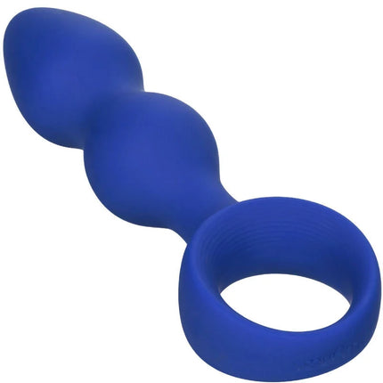 Calexotics admiral fortgeschrittener analplug blau aus silikon mit ring an der basis für fortgeschrittene anwender