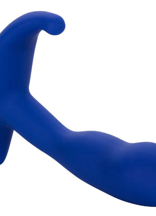Blauer silikon analplug mit gebogenem griff und glattem rundem design von calexotics admiral gebogener analstimulator vibrator