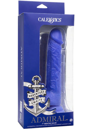 CALEXOTICS - ADMIRAL SAILOR REALISTISCHER DILDO-VIBRATOR BLAU - Vibratoren mit Saufnapf