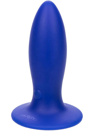Calexotics admiral torpedo anal plug vibrator aus blauem silikon mit glatter oberfläche und integriertem powerknopf