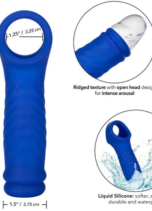 CALEXOTICS - ADMIRAL WAVE PENIS COVER FLÜSSIGES SILIKON BLAU - Penishülle