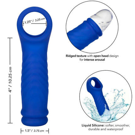 CALEXOTICS - ADMIRAL WAVE PENIS COVER FLÜSSIGES SILIKON BLAU - Penishülle