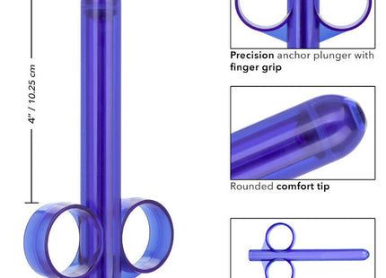 Purple transparente kunststoff präzisionsanker-plunger mit fingergriff und abgerundetem komforttip in calexotics gleitmitteltube