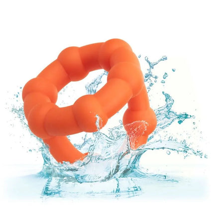 Calexotics alpha all star ring orange hellorange segmentierter silikonring mit flexiblem und elastischem material