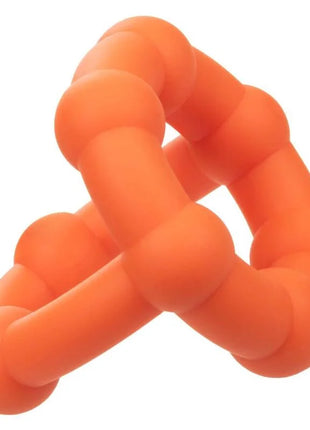 CaleXotics alpha all star ring orange flexible silikonspielzeug mit segmentiertem, ineinandergreifendem design