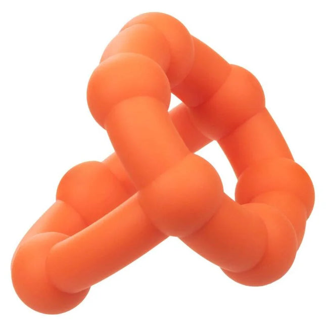 CaleXotics alpha all star ring orange flexible silikonspielzeug mit segmentiertem, ineinandergreifendem design