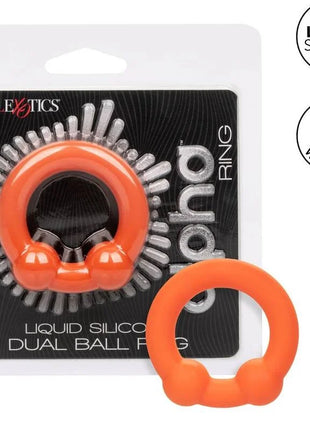 CALEXOTICS - ALPHA DUAL BALL RING ORANGE - Penisring ohne Vibration