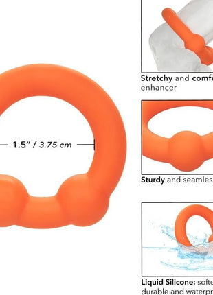 CALEXOTICS - ALPHA DUAL BALL RING ORANGE - Penisring ohne Vibration