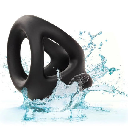 CALEXOTICS - ALPHA DUAL CAGE RING SCHWARZ - Penisring ohne Vibration