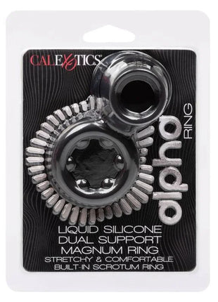 CALEXOTICS - ALPHA DUAL MAGNUM RING SCHWARZ - Penisring ohne Vibration
