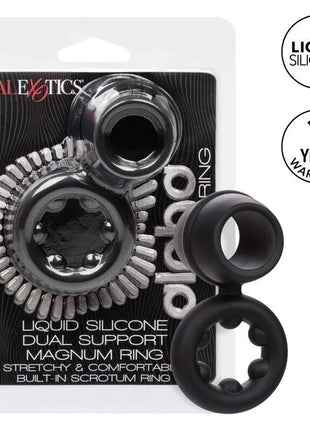 CALEXOTICS - ALPHA DUAL MAGNUM RING SCHWARZ - Penisring ohne Vibration