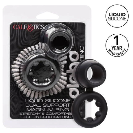 CALEXOTICS - ALPHA DUAL MAGNUM RING SCHWARZ - Penisring ohne Vibration