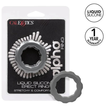 Gray alpha erect ring aus silikon mit texturierter stacheliger außenkante und glattem innenring von calexotics