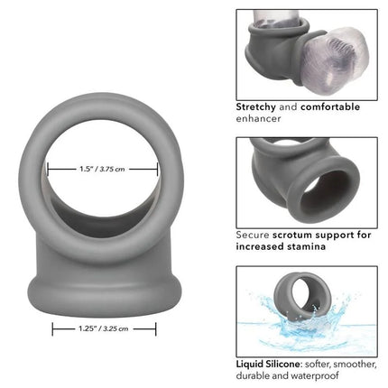 CALEXOTICS - ALPHA PRECISION RING GRAU - Penisring ohne Vibration