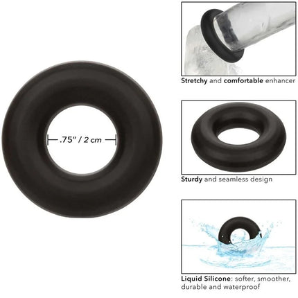 CALEXOTICS - ALPHA PROLONG MEDIUM RING SCHWARZ - Penisring ohne Vibration