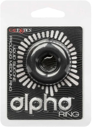 CALEXOTICS - ALPHA PROLONG MEDIUM RING SCHWARZ - Penisring ohne Vibration