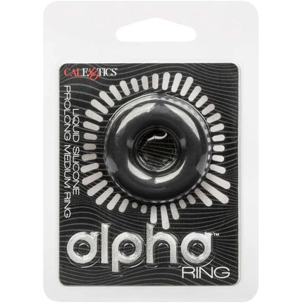 CALEXOTICS - ALPHA PROLONG MEDIUM RING SCHWARZ - Penisring ohne Vibration