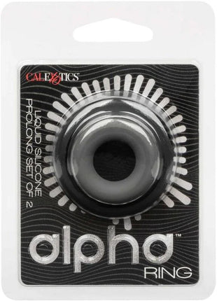 CALEXOTICS - ALPHA PROLONG SET MIT 2 RINGEN GRAU - Penisring ohne Vibration