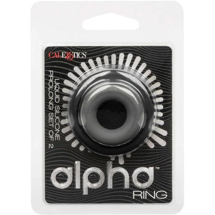 CALEXOTICS - ALPHA PROLONG SET MIT 2 RINGEN GRAU - Penisring ohne Vibration