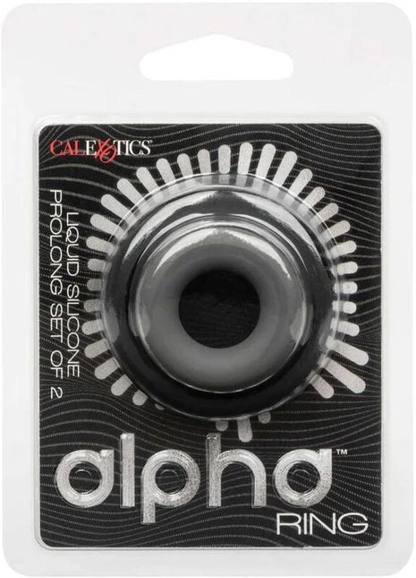 CALEXOTICS - ALPHA PROLONG SET MIT 2 RINGEN GRAU - Penisring ohne Vibration