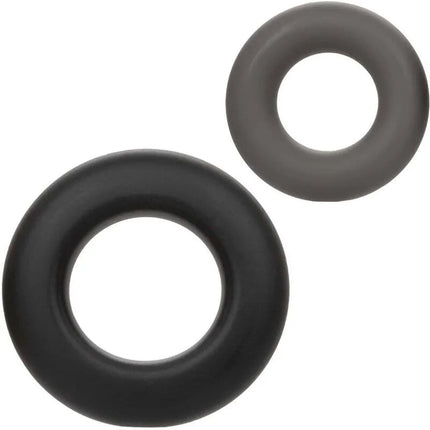 CALEXOTICS - ALPHA PROLONG SET MIT 2 RINGEN GRAU - Penisring ohne Vibration