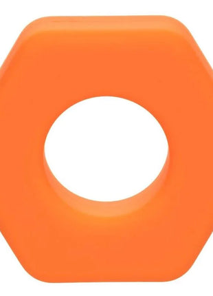 CALEXOTICS - ALPHA PROLONG SEXAGON RING ORANGE - Penisring ohne Vibration
