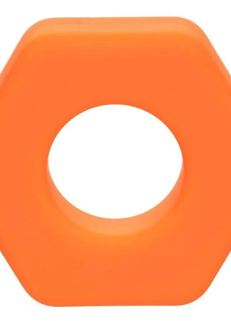 CALEXOTICS - ALPHA PROLONG SEXAGON RING ORANGE - Penisring ohne Vibration