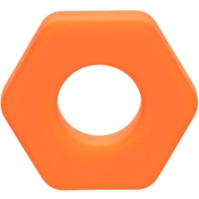 CALEXOTICS - ALPHA PROLONG SEXAGON RING ORANGE - Penisring ohne Vibration