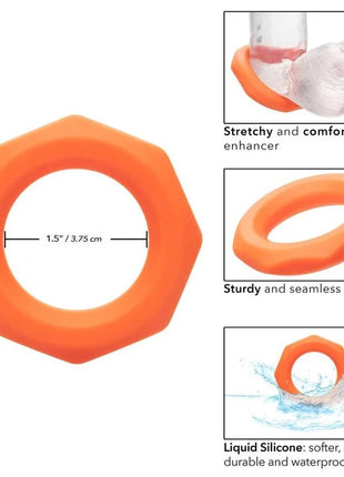 CALEXOTICS - ALPHA SEXAGON RING ORANGE - Penisring ohne Vibration