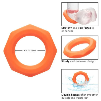 CALEXOTICS - ALPHA SEXAGON RING ORANGE - Penisring ohne Vibration