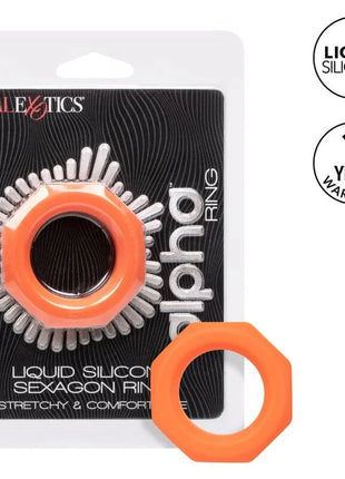 CALEXOTICS - ALPHA SEXAGON RING ORANGE - Penisring ohne Vibration