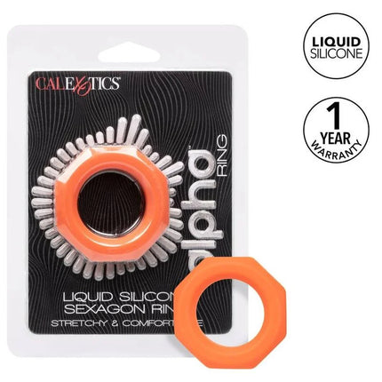 CALEXOTICS - ALPHA SEXAGON RING ORANGE - Penisring ohne Vibration