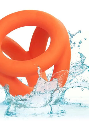 Hellorange silikonring calexotics alpha tri ring mit einzigartigem ineinandergreifendem design