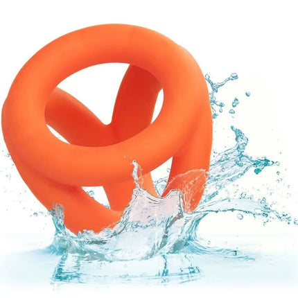 Hellorange silikonring calexotics alpha tri ring mit einzigartigem ineinandergreifendem design
