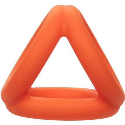 Oranges silikon dreieck-ring von calexotics alpha tri-ring in dreieckform für angenehmen tragekomfort
