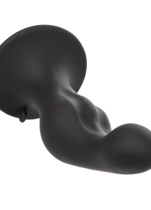 Schwarzer silikon-analplug mit abgerundetem kopf und strukturierter oberfläche aus calexotics anal ripple kit