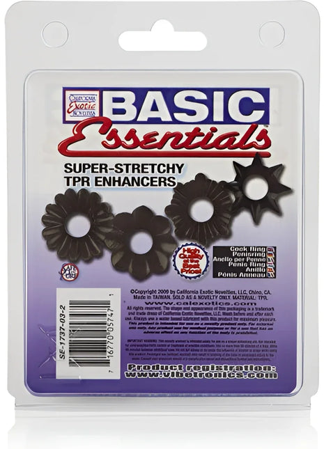CALEXOTICS - BASIC ESSENTIALS 4ER-PACK - Penisring ohne Vibration