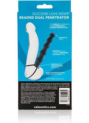 CALEXOTICS - BEADED DUAL PENETRATOR SCHWARZ - Doppeldildo