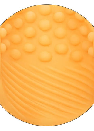 CaleXotics beaded grip masturbator orange aus silikon mit strukturierter oberfläche aus erhabenen punkten und wellenrippen