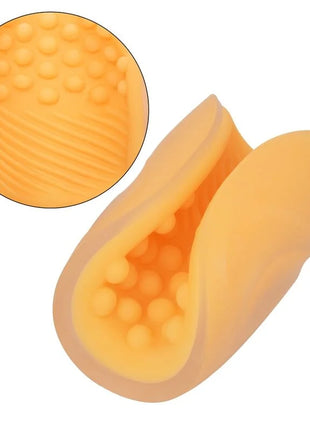 Calexotics beaded grip masturbator orange silikon fingerschleifer mit strukturierter Oberfläche und glatter Außenseite