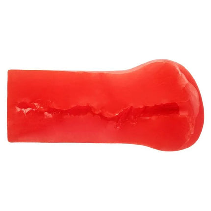 Roter silikon analplug mit strukturierter kontur in calexotics billig begeistert die teufel serie
