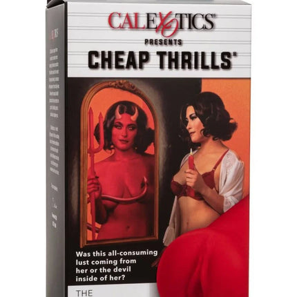 Calexotics billig begeistert die teufel verpackung mit vintage illustration frau in roter lingerie und teuflischem spiegelbild
