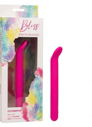 Bright pink bliss clitoriffic toy aus flüssigsilikon mit gebogenem design von CalExotics