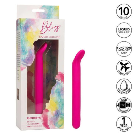 Bright pink bliss clitoriffic toy aus flüssigsilikon mit gebogenem design von CalExotics