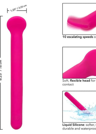 Ein vibrant pinkes clitorisstimulator adult toy von calexotics mit flexiblem kopf aus flüssigsilikon