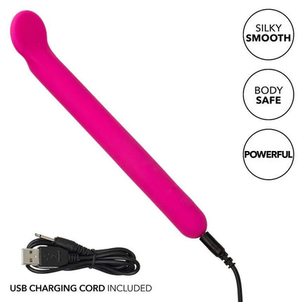 Vibranter pinker silikon-bodywand mit usb-ladekabel von calexotics bliss clitoriffic rosa