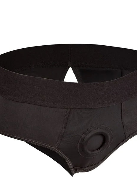 Calexotics boundless backless brief lxl schwarze nahtlose slips mit rundem ausschnitt vorne