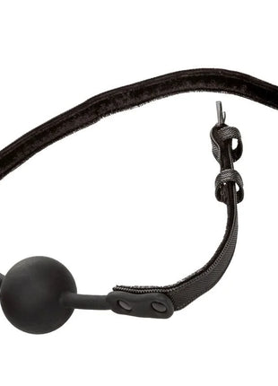 Calexotics Boundless Ballknebel schwarzer Silikonmundknebel mit gepolstertem verstellbarem Riemen und Metallverschluss