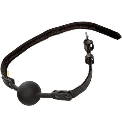 Calexotics Boundless Ballknebel schwarzer Silikonmundknebel mit gepolstertem verstellbarem Riemen und Metallverschluss